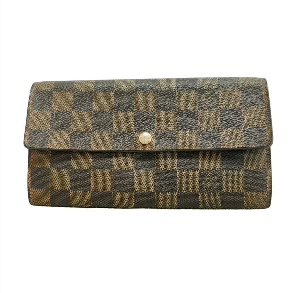 Louis Vuitton Damier Portefeuille Sarah Long Wallet N61734 Ebene Men's/Women's